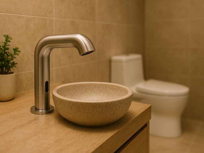 Laminar and aerated outlet patterns from commercial faucets